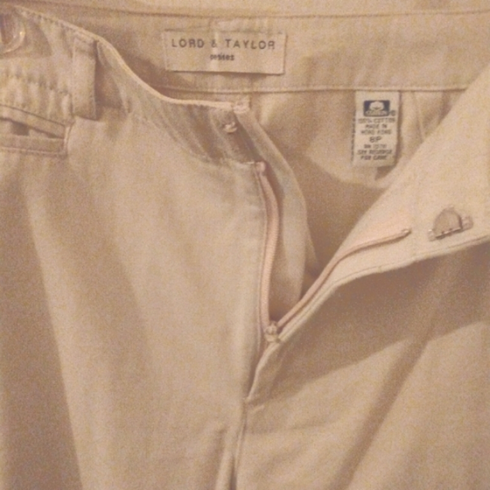 Lord & Taylor off white wide legged pants